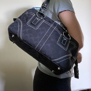 COACH Black Satchel Mini Duffle w/ dust bag